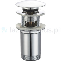 Oltens Halsa korek do umywalki klik klak okrągły z przelewem G1 1/4 chrom