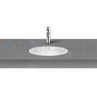 Ksuro 102 umywalka 61,5x41,5 cm nablatowa owalna biała